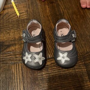 pediped Black Dress Shoes with Silver Stars